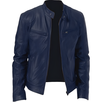 Crawford - Lässige, schmal geschnittene Lederjacke für Herren
