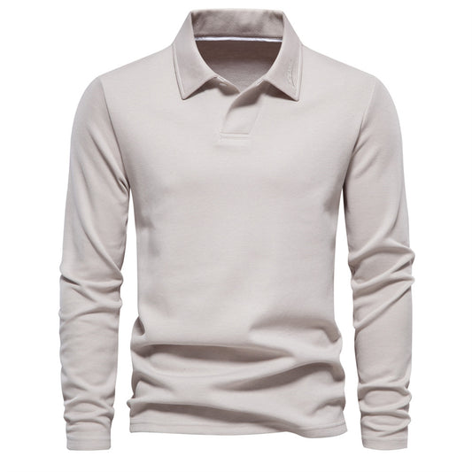 Elvin - Lässiges, formelles Langarm-Poloshirt für Herren