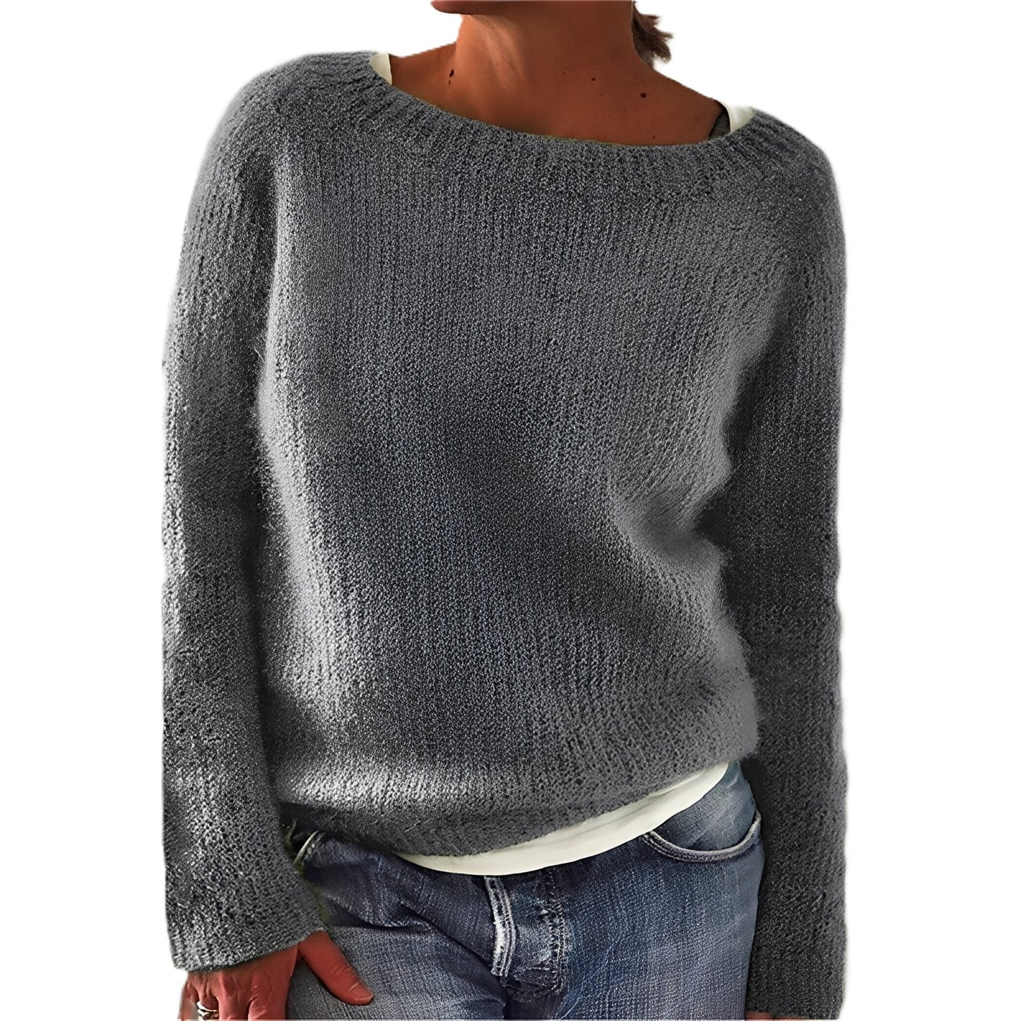 Angelia - Lässiger, warmer Pullover aus weichem Strick für Damen