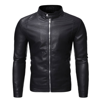 Theodore - Robuste, schmal geschnittene Lederjacke für Herren