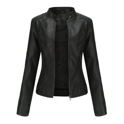 Martha - Stilvolle, schmal geschnittene Lederjacke für Damen