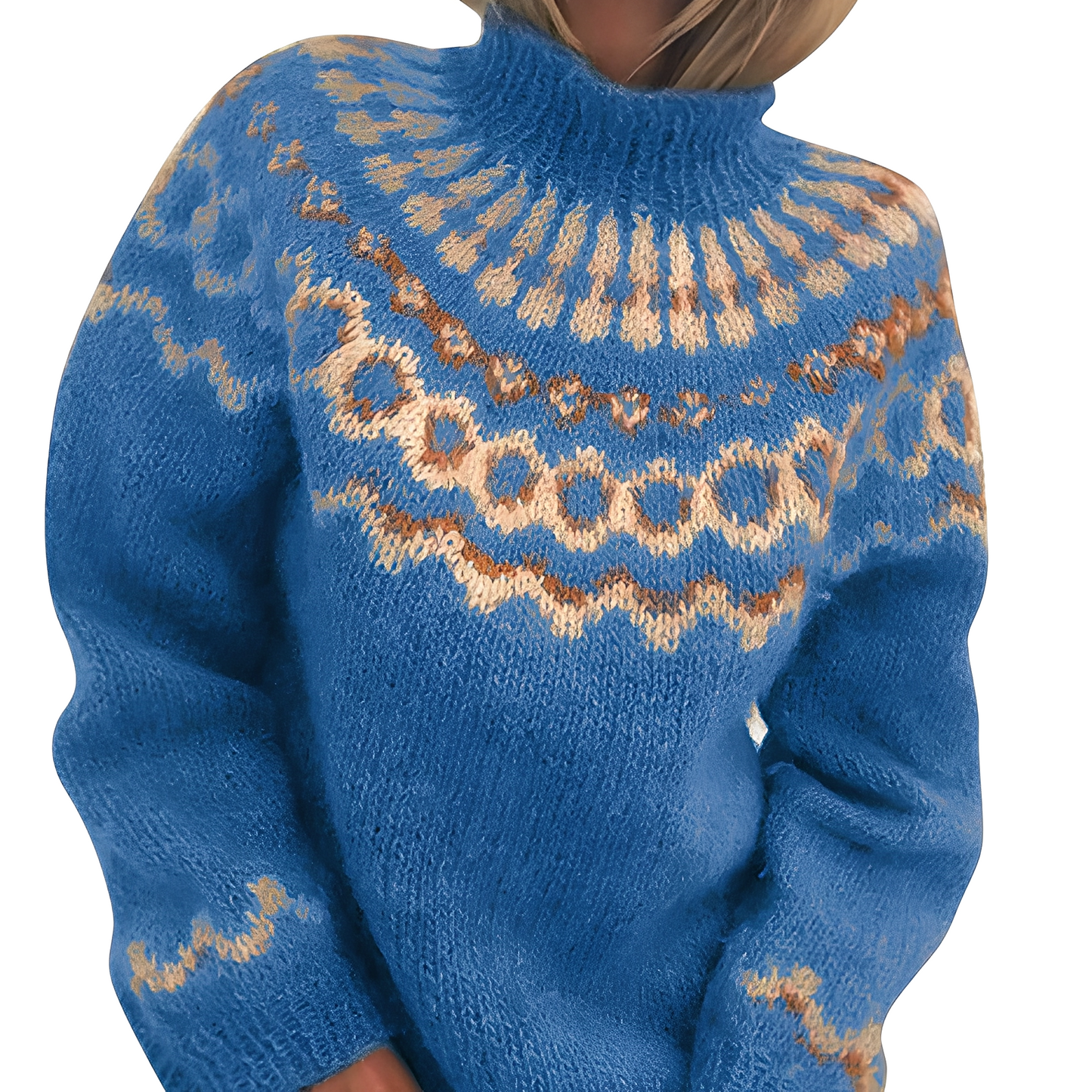 Charlee - Warmer, locker geschnittener Rollkragenpullover für Damen