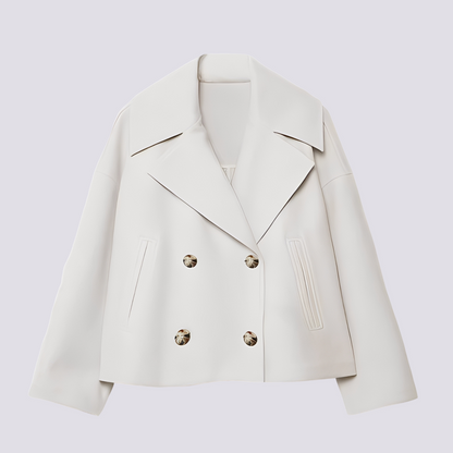 Bethney - Elegante kurze Wolljacke mit Reverskragen für Damen