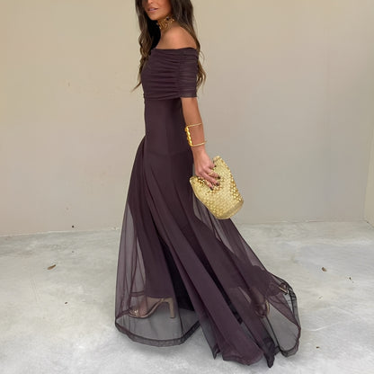 Eunice - Elegantes Maxikleid aus Mesh für Damen