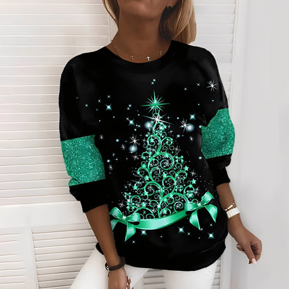 Elizabeth - Festlicher Pullover mit Baummotiv für Damen
