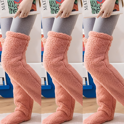 Camellia - Warme, überknielange Wintersocken für Damen