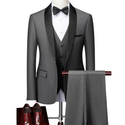 George - Formeller 3-teiliger Slim-Fit-Anzug für Herren