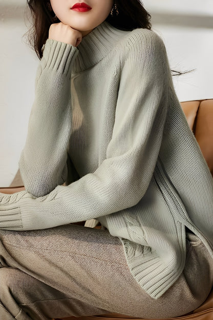 Karolyn - Schlichter, schmal geschnittener Strickpullover für Damen