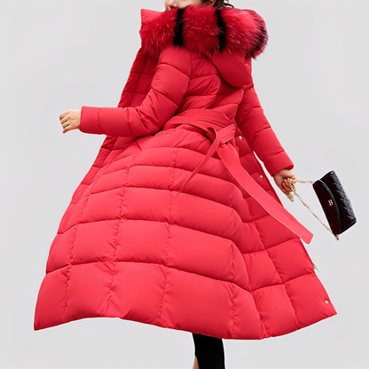 Mollie - Modischer, wattierter langer Mantel für Damen