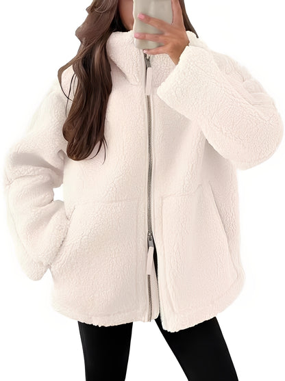 Rowena - Stilvolle Wolljacke mit Reißverschluss für Damen