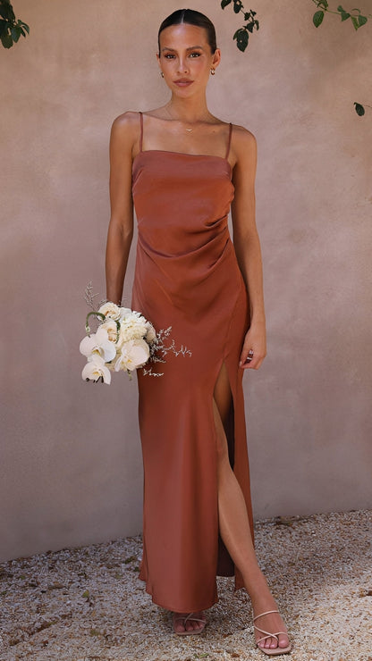 Shelley - Lockeres Slipdress mit Seitenschlitz für Damen