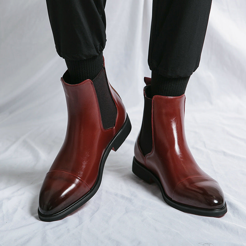 Kennith - Lässige, elegante Chelsea-Stiefel aus Leder für Herren