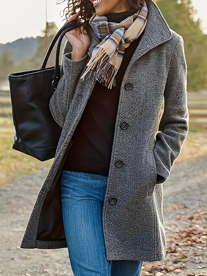 Jaclyn - Moderner, vielseitiger Tweedmantel für Damen