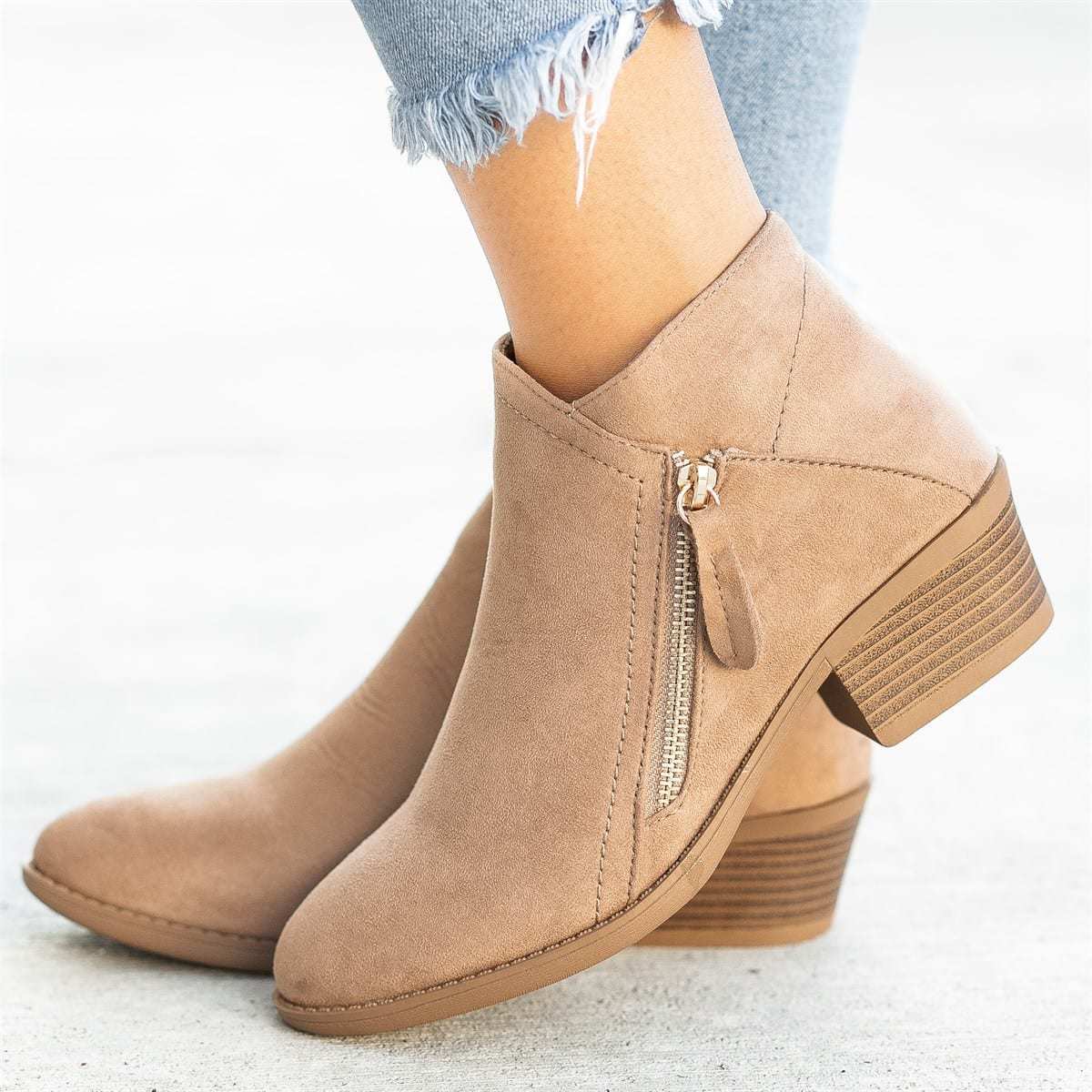 Elizabeth - Stilvolle Lederstiefel aus Wildleder für Damen