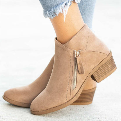 Elizabeth - Stilvolle Lederstiefel aus Wildleder für Damen