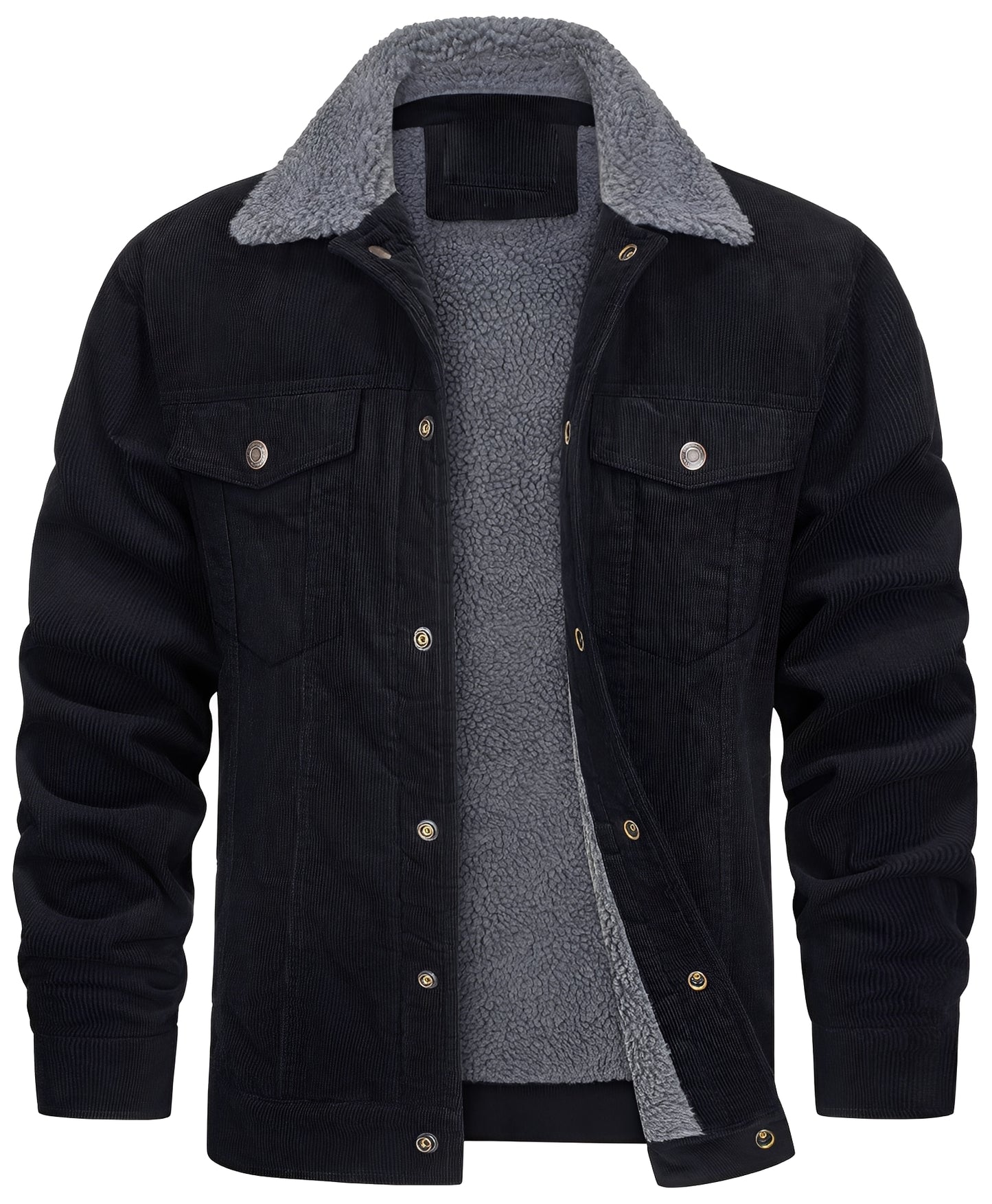 Mack - Klassische Cord-Plüschjacke für Herren