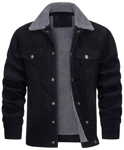Mack - Klassische Cord-Plüschjacke für Herren