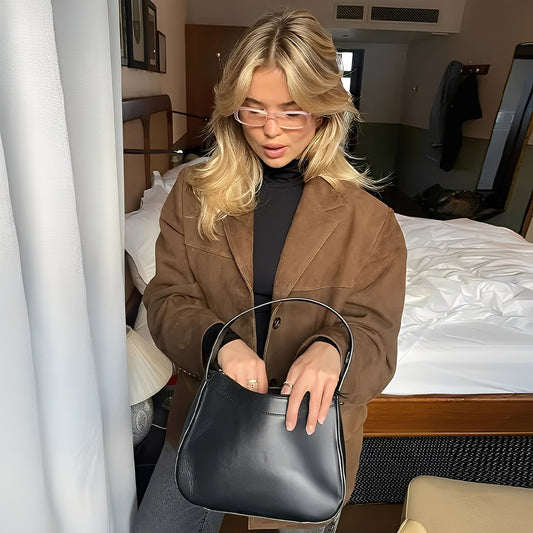 Laura - Klassische Lederjacke mit Reverskragen für Damen