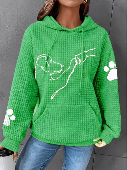 Berenice - Bedrucktes, warmes Kapuzensweatshirt für Damen