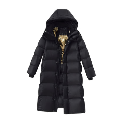 Mildred - Lässige lange Daunenjacke für Damen
