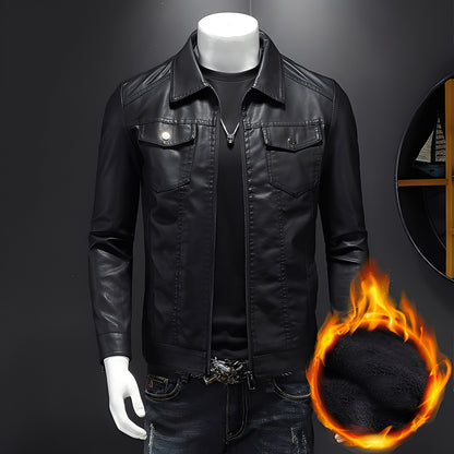 Brycen - Klassische schmale Lederjacke für Herren