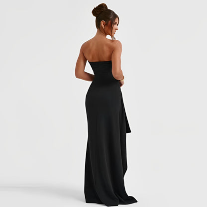 Aubree - Elegantes rückenfreies Kleid mit Schlitz für Damen