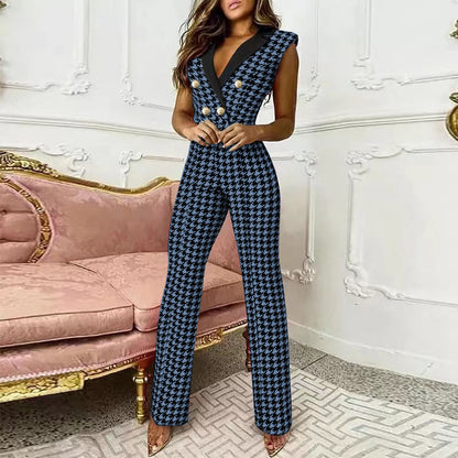 Kianna - Ärmelloser Jumpsuit mit V-Ausschnitt für Frauen