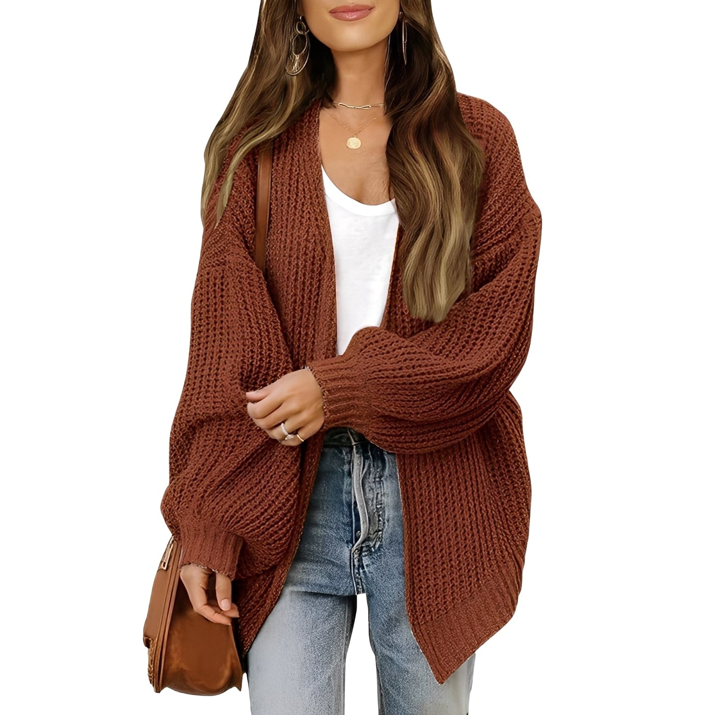 Nelly - Bequemer Damen-Cardigan mit offener Front