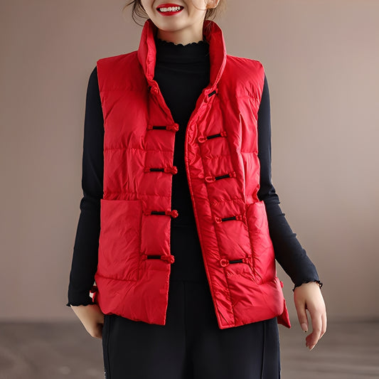 Amayah - Lässige Winterweste mit Taschen für Damen