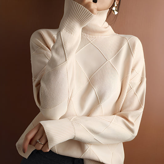 Lyndsea - Lockerer Rollkragenpullover für Damen
