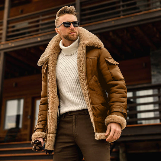 Brendon - Stilvoller warmer Fleece-Mantel für Herren