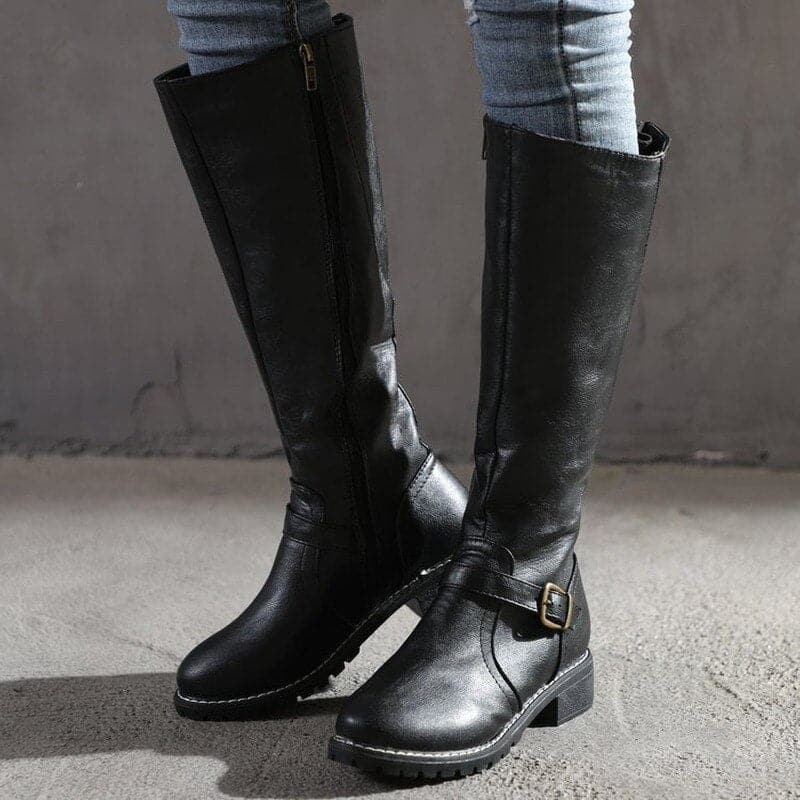 Marly - Lässige Stiefeletten mit Zier-Schnalle für Damen