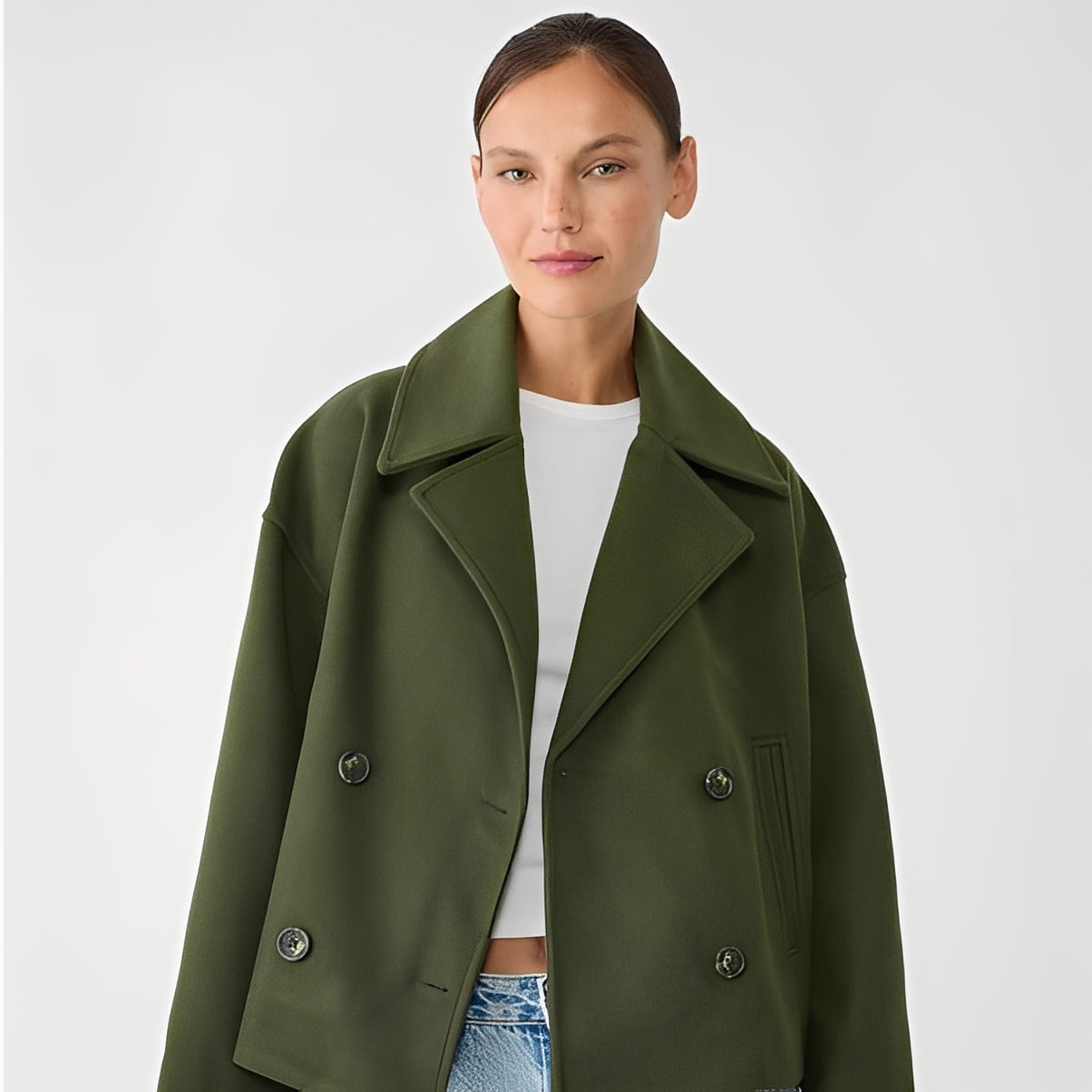 Abegail - Lässige, locker sitzende kurze Jacke für Damen