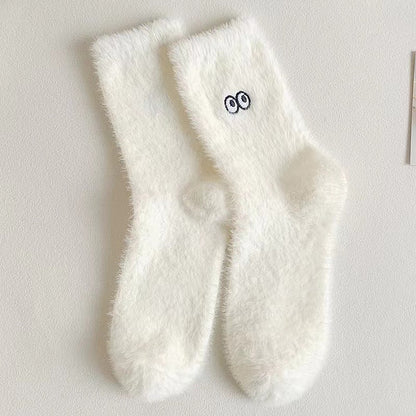 Catherina - Niedliche mittellange Fell-Socken für Damen