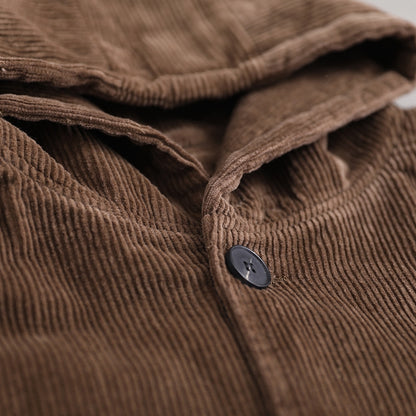 Rachel - Lässige kurze Cordjacke mit Kapuze für Damen
