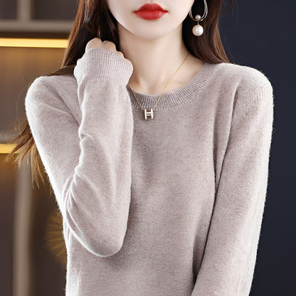 Julia - Eleganter, schmal geschnittener Wollpullover für Damen
