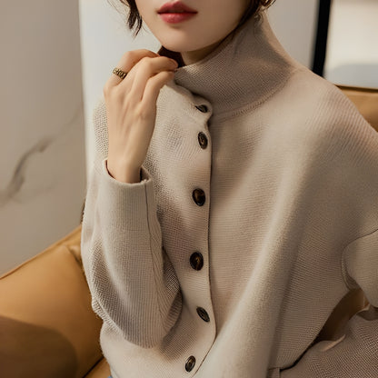 Evelynn - Stilvoller Strickpullover mit Stehkragen für Damen
