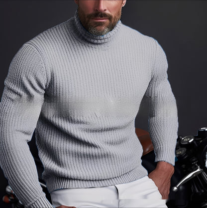 Randolf - Eleganter, schlichter Rollkragenpullover für Herren