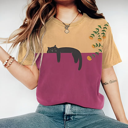 Alvina - Lässiges T-Shirt mit Motiv für Damen