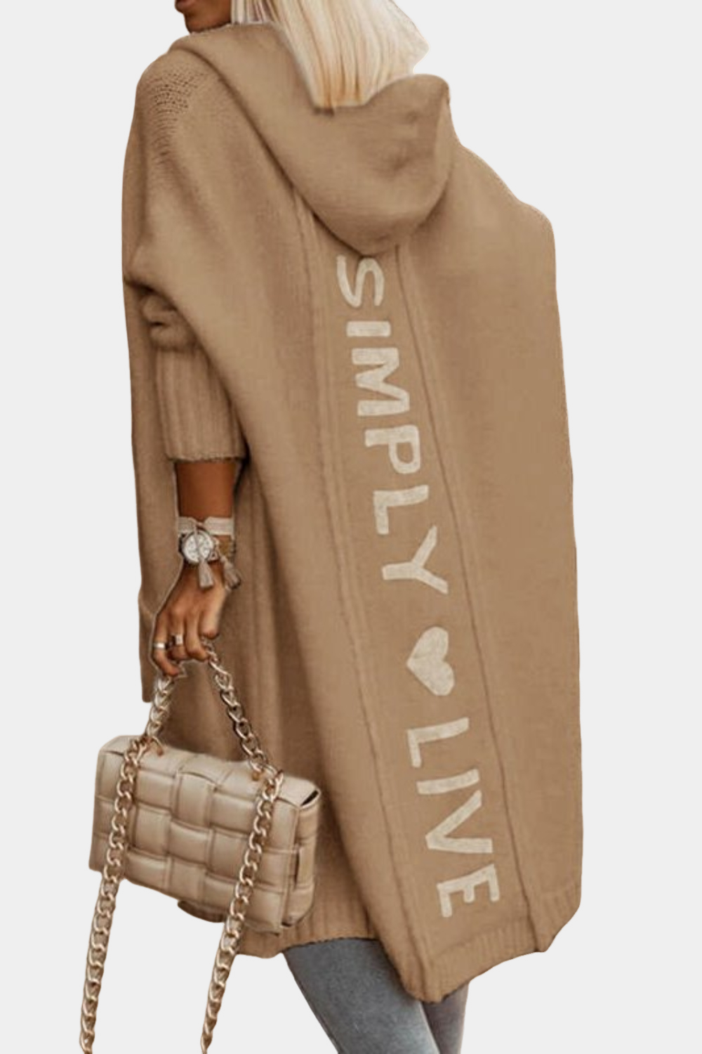 Melyssa - Lässige, locker geschnittene, lange Strickjacke für Damen