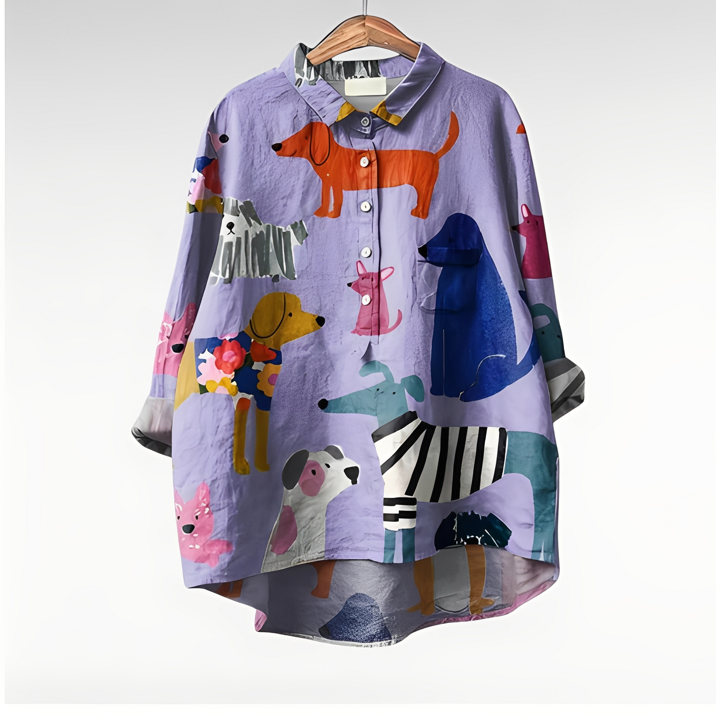 Eyden - Damenbluse mit langen Ärmeln und kreativem Design