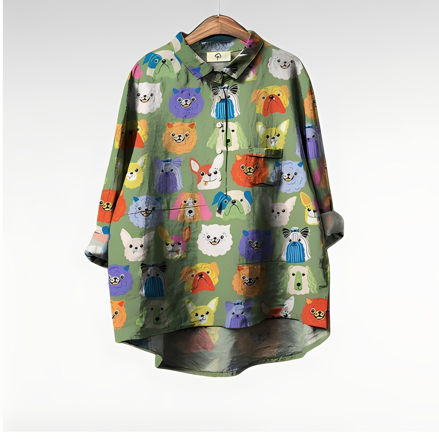 Eyden - Damenbluse mit langen Ärmeln und kreativem Design