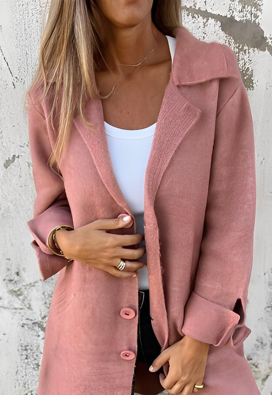 Izabelle - Lässiger langer Strickmantel für Damen