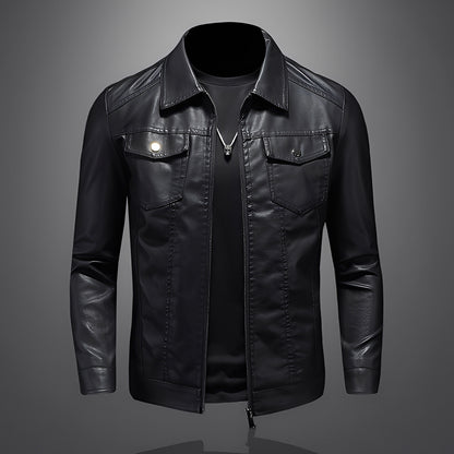 Brycen - Klassische schmale Lederjacke für Herren