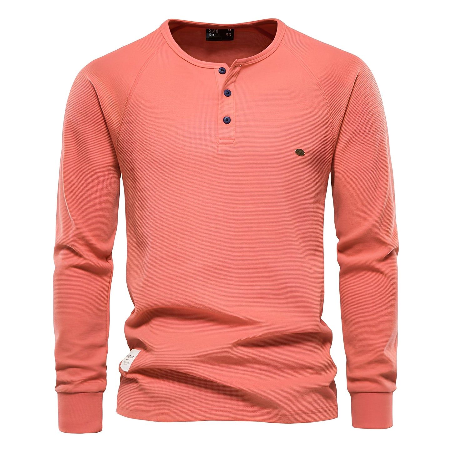 Joachim - Herren-Shirt mit langen Ärmeln aus Waffelstoff