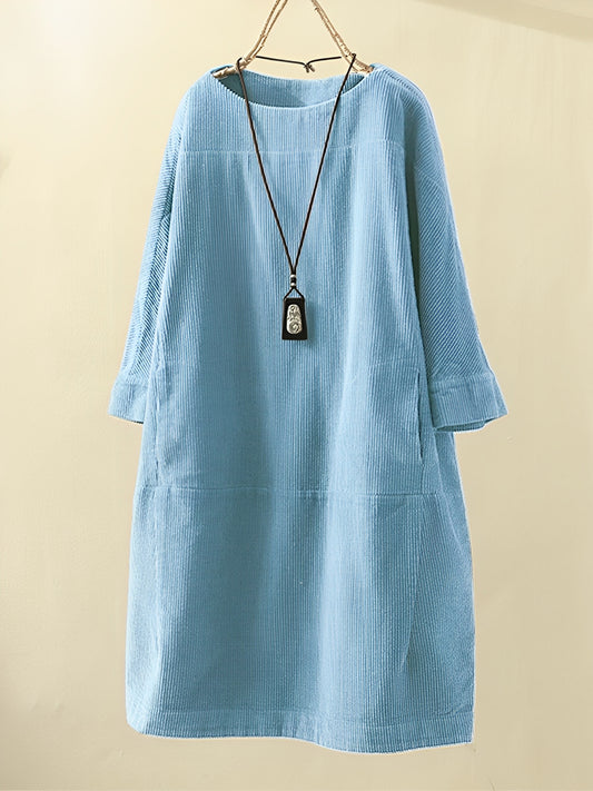 Amie - Lässiges, lockeres Cordkleid für Damen