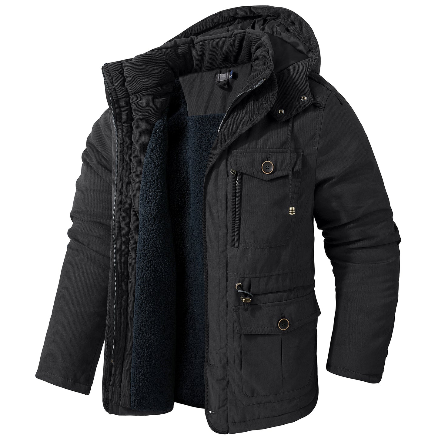Graysen - Warme, dicke Jacke mit Kapuze für Herren