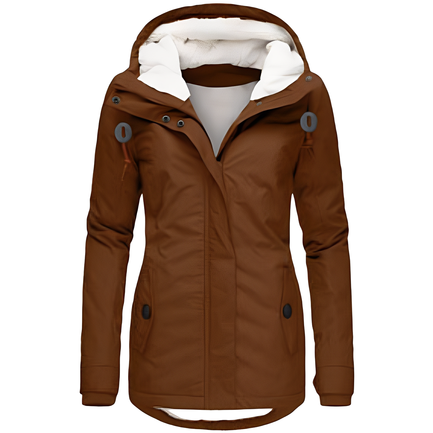 Valary - Wasserdichte Samtjacke mit Kapuze für Damen