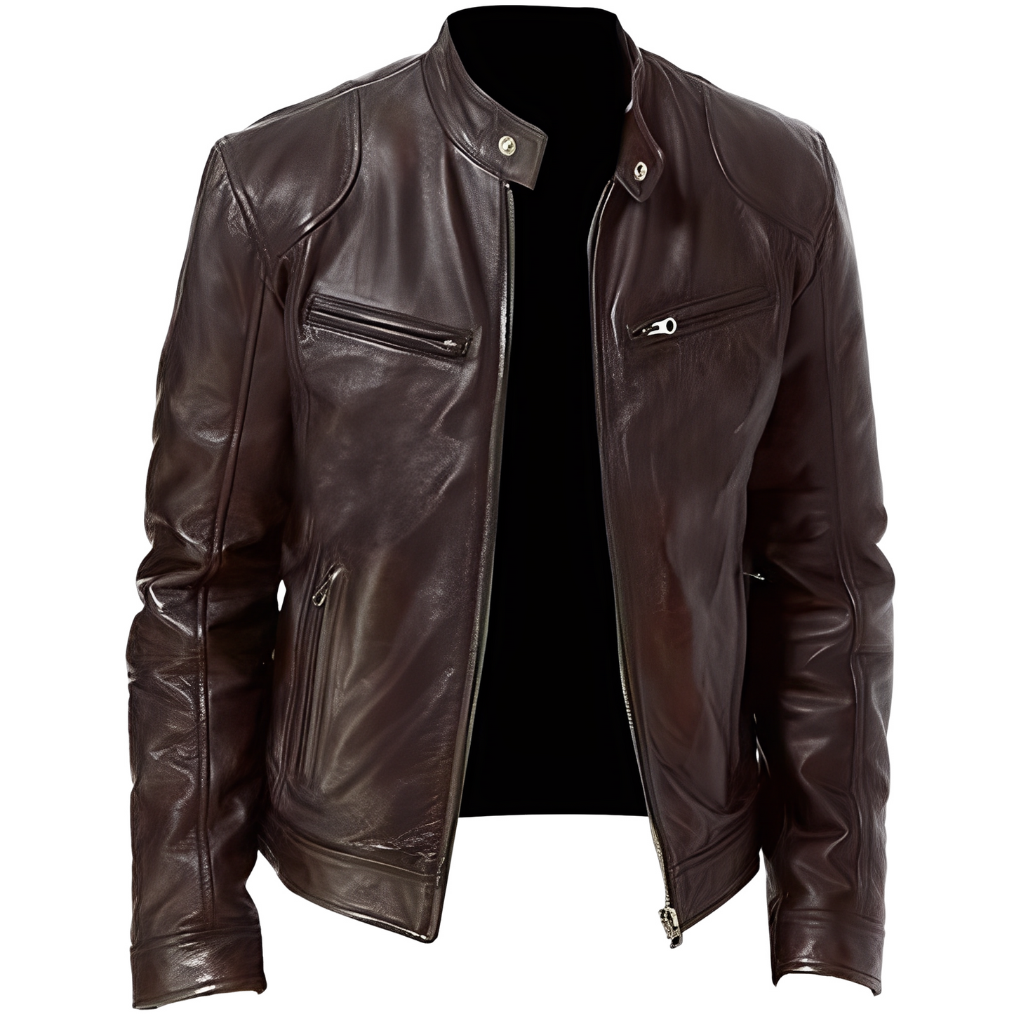 Crawford - Lässige, schmal geschnittene Lederjacke für Herren