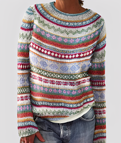 Christal - Stilvoller, locker geschnittener Wollpullover für Damen